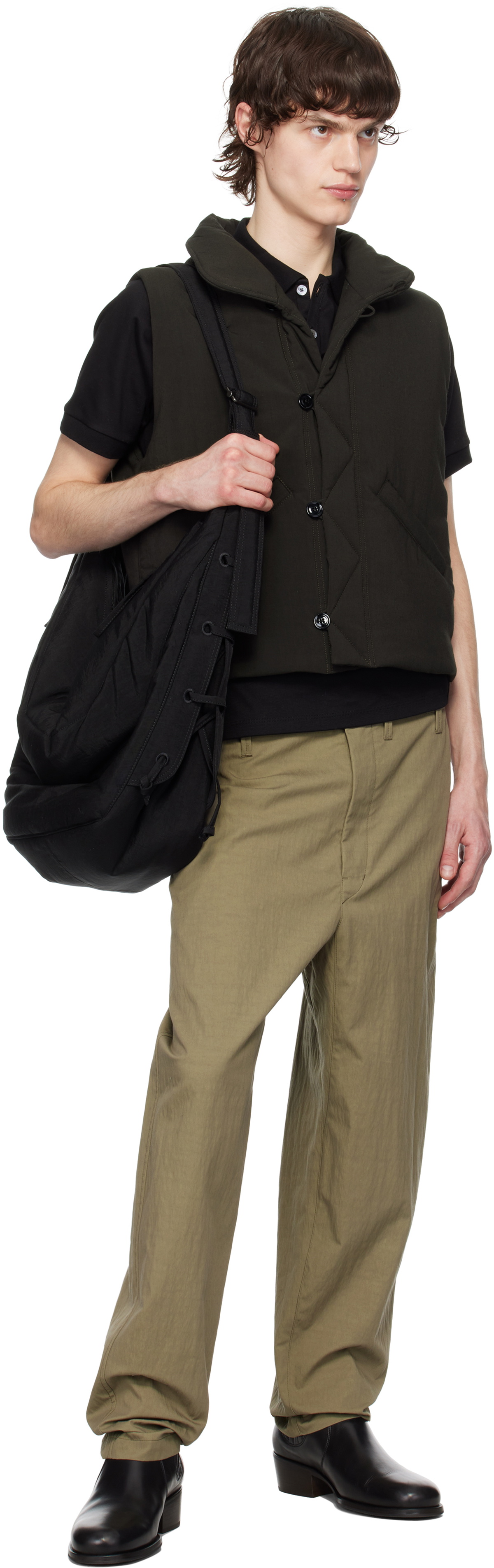 LEMAIRE Brown Wadded Vest