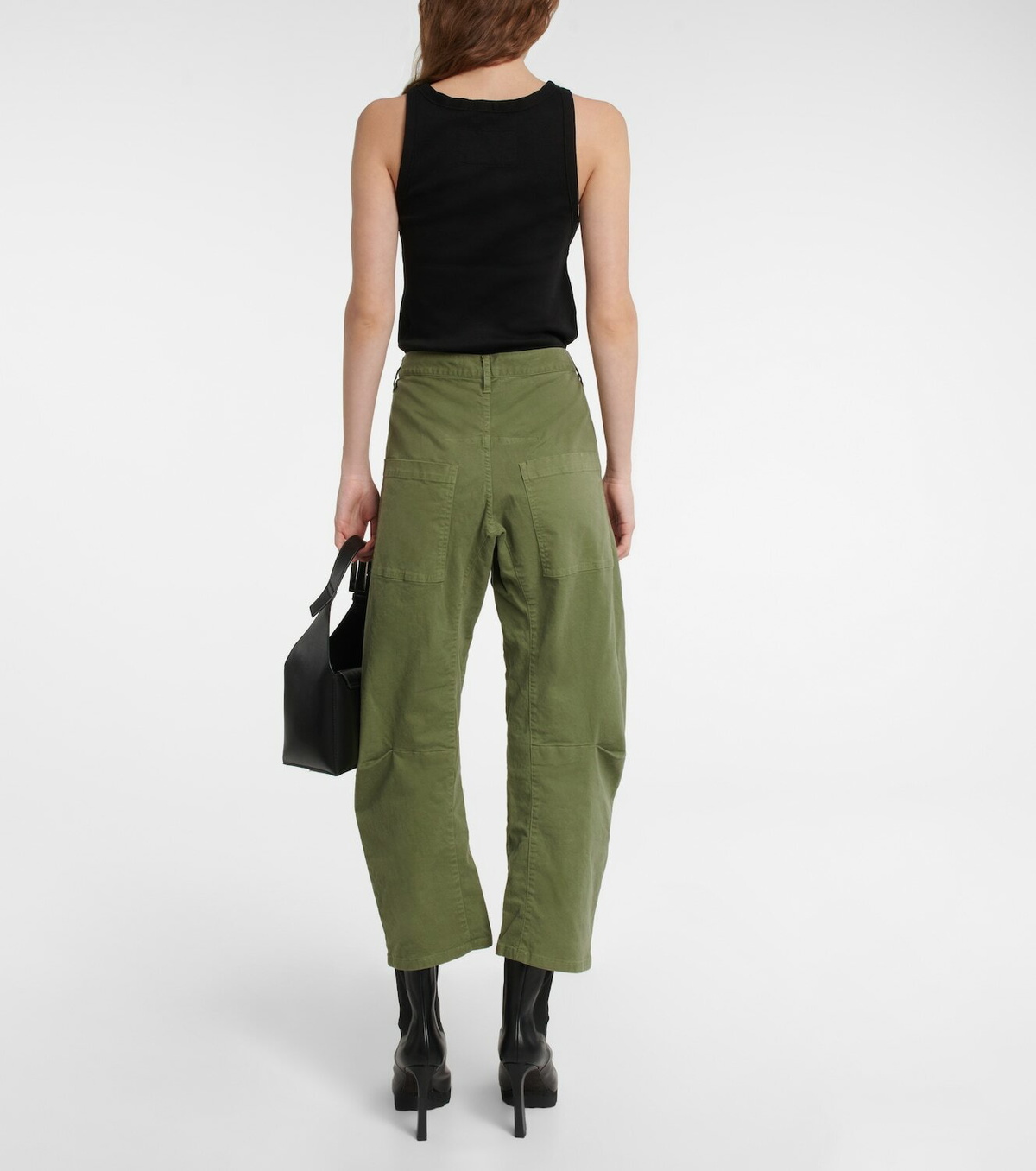 Nili Lotan Shon tapered cotton twill pants Nili Lotan