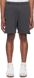 AAPE by A Bathing Ape Gray Embroidered Shorts