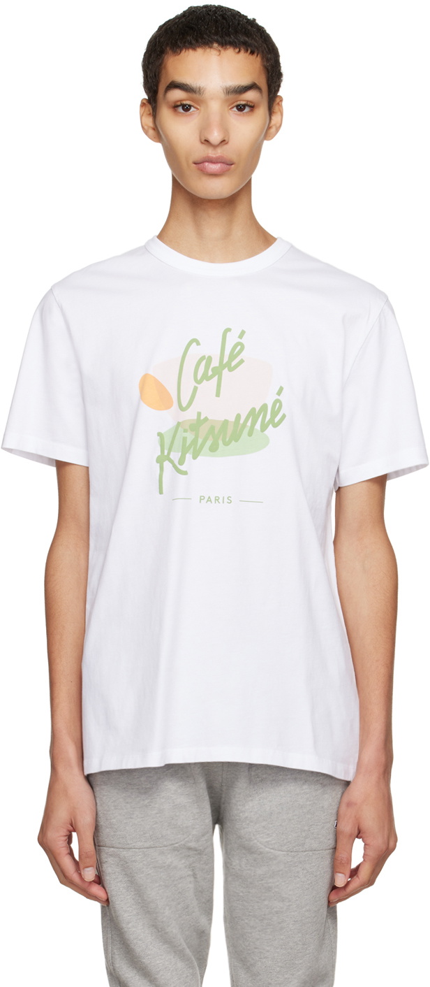 Maison Kitsuné White Cup Cafe T-Shirt