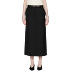 TOTEME Black Low-Waist Straight Maxi Skirt
