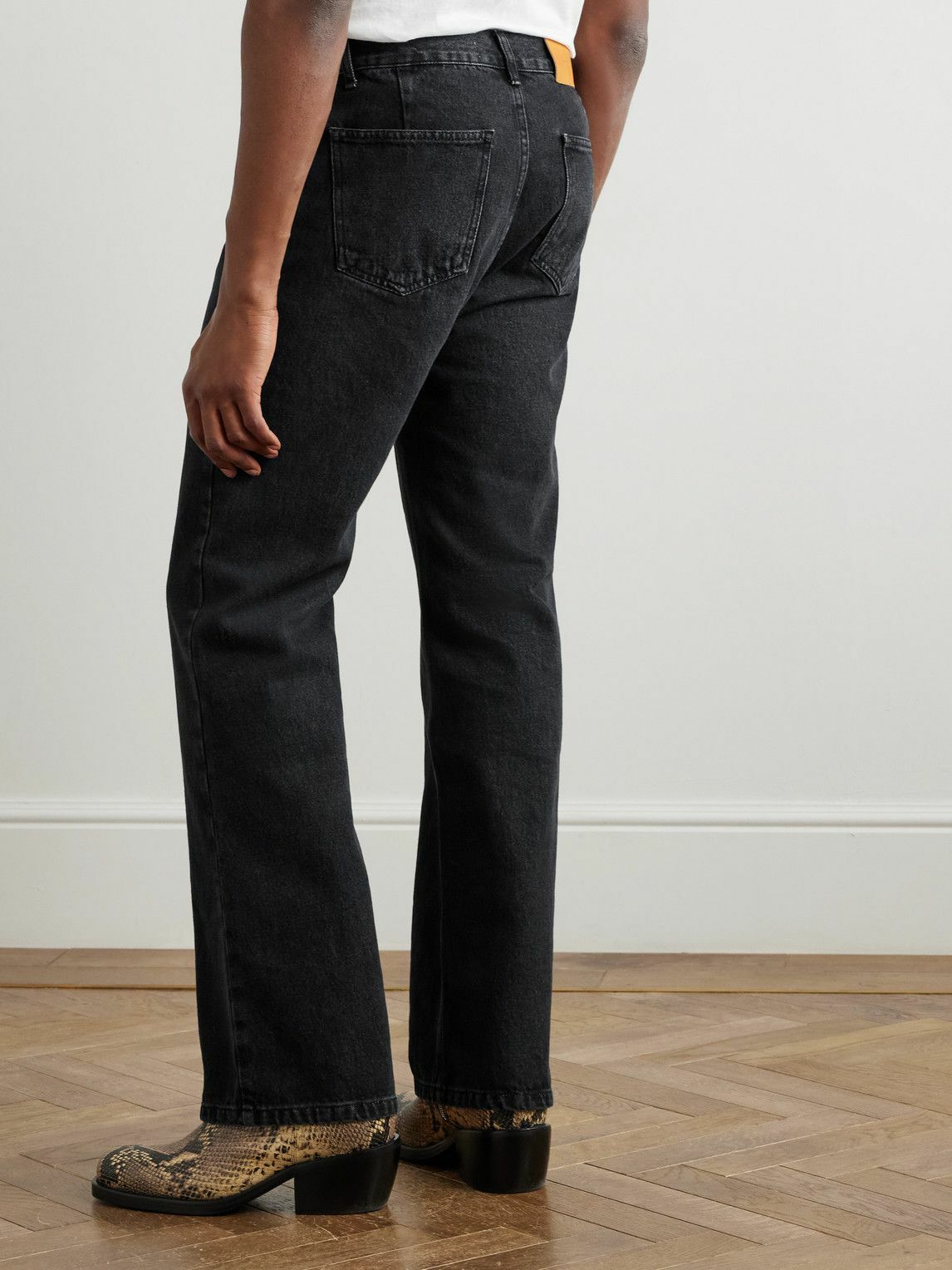 SECOND / LAYER - Valluco Straight-Leg Stone-Washed Jeans - Black