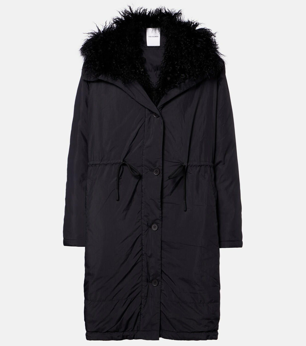 Yves Salomon Hooded shearling-trimmed down coat