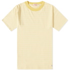Armor-Lux Men's Fine Stripe T-Shirt in Yellow/White