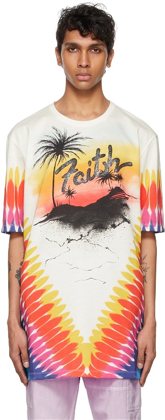 Photo: Faith Connexion Off-White Printed Oversized T-Shirt