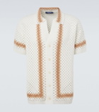 Frescobol Carioca Pinto crochet cotton bowling shirt