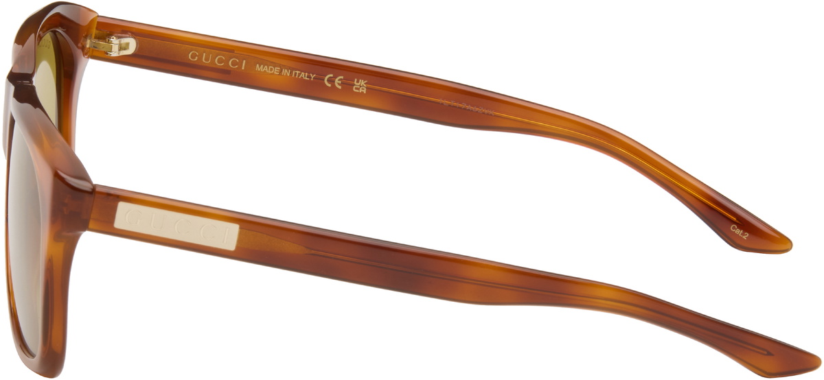 Gucci Brown Institutional Logo Sunglasses