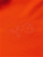 Y-3 - Logo-Print Cotton-Jersey Hoodie - Orange