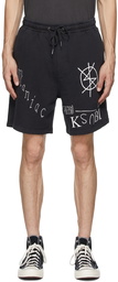 Ksubi Black Last Maniac Trak Shorts