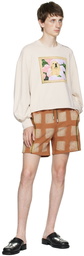 Eckhaus Latta Orange Printed Shorts