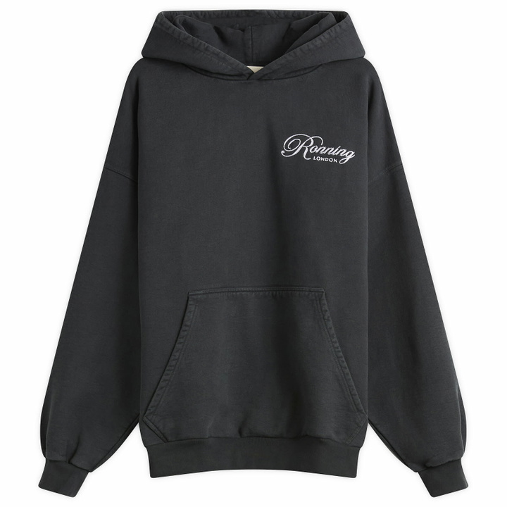 Photo: Ronning Men's Script Hoodie in Washed Black