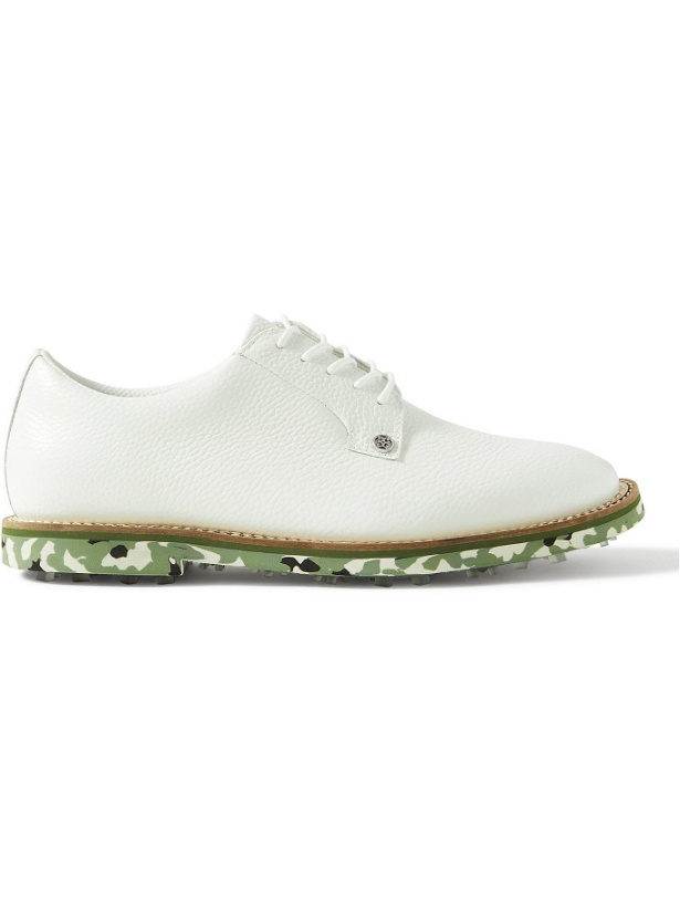 Photo: G/FORE - Camo Gallivanter Pebble-Grain Leather Golf Shoes - White