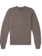 TOM FORD - Cashmere and Cotton-Blend Sweater - Brown