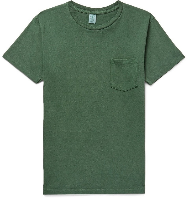 Photo: Velva Sheen - Slim-Fit Cotton-Jersey T-Shirt - Men - Green