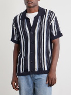Frescobol Carioca - Pinto Crocheted Cotton Shirt - Blue