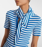 Max Mara Striped scarf-detail knitted top
