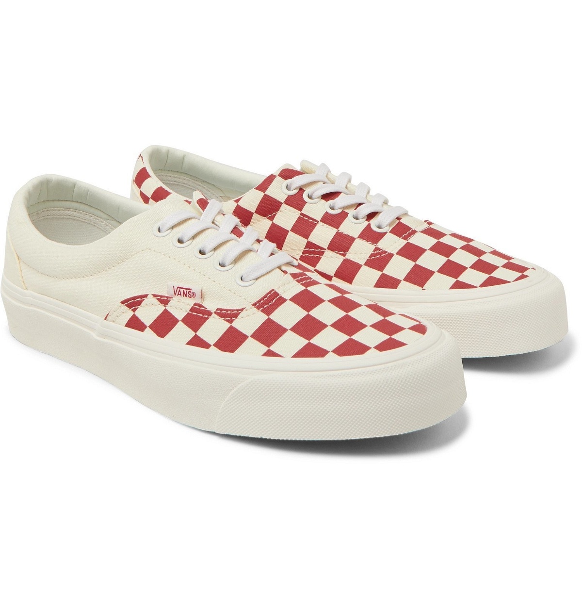 Vans - Checkerboard Canvas Sneakers - Red Vans