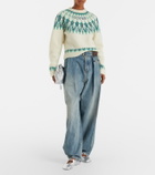 Loewe Fair Isle sequined wool-blend sweater