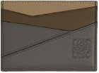 Loewe Grey & Beige Puzzle Plain Cardholder
