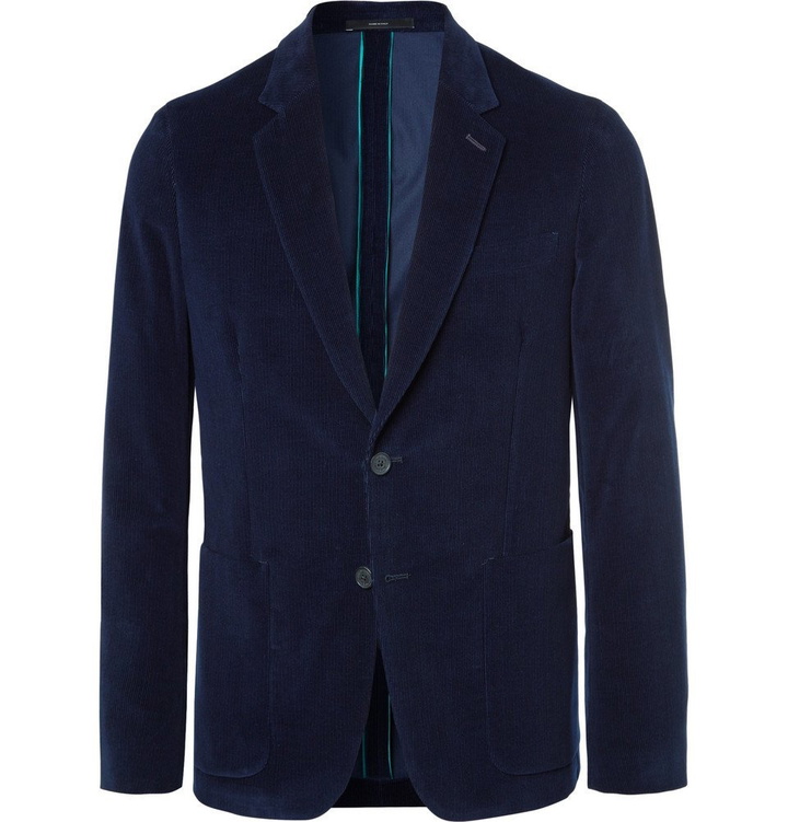 Photo: Paul Smith - Navy Soho Slim-Fit Cotton-Corduroy Blazer - Men - Navy