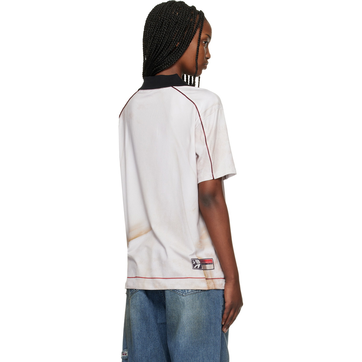 Andersson Bell Off-White Dust Printed Football Jersey