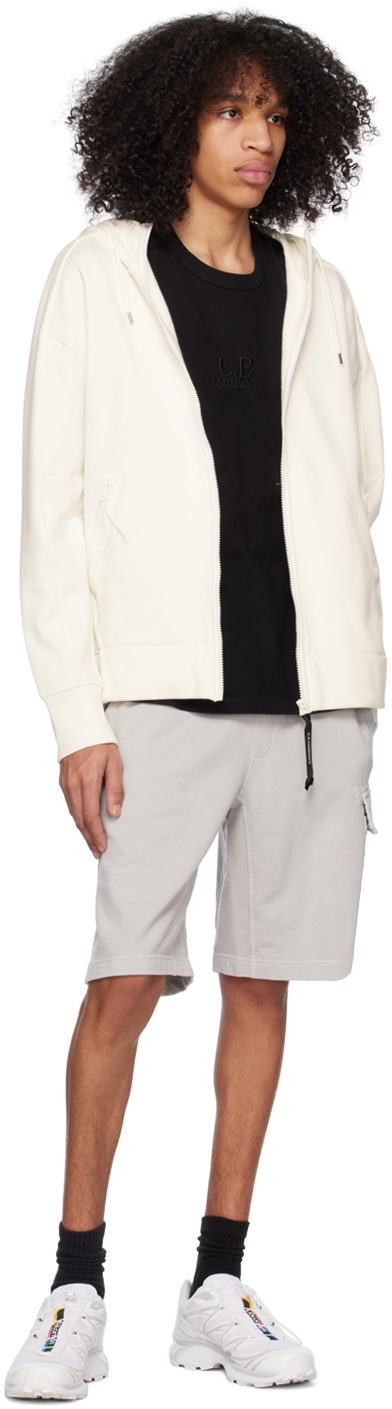 Cp company white goggle jacket hotsell