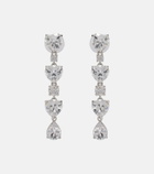 Self-Portrait Tiered embellished earrings