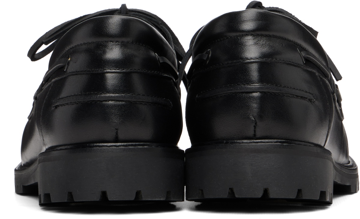 Studio Nicholson Black Guston Boat Shoes