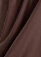 Matteau One-shoulder Cotton-blend Maxi Dress Burgundy