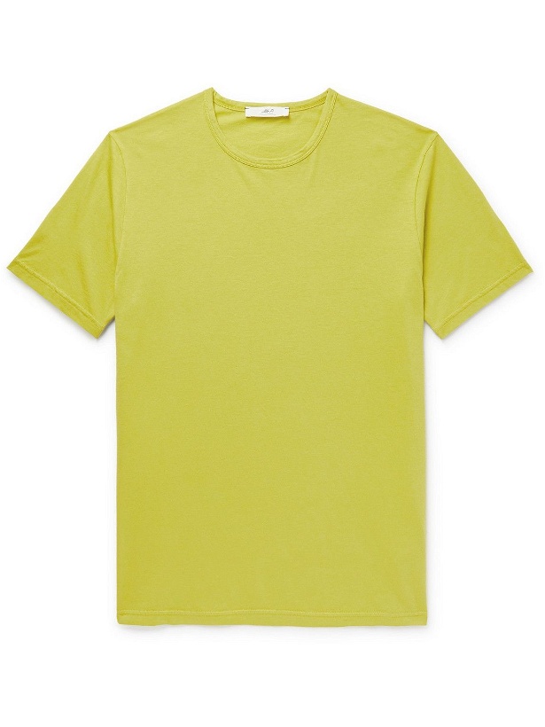Photo: Mr P. - Garment-Dyed Organic Cotton-Jersey T-Shirt - Yellow