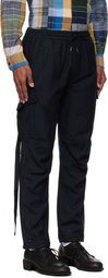 Maharishi Black 6068 Merino Wool Track Cargo Pants