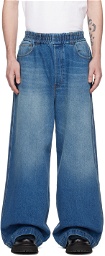 AMI Alexandre Mattiussi Blue Wide-Leg Jeans