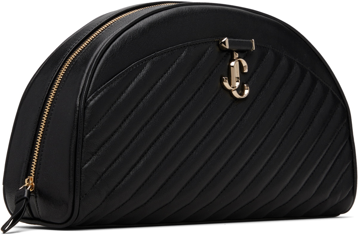 Jimmy Choo Black Avn Curve Pouch
