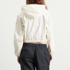 SKIMS Women's Sateen Crop Zip Up Jacket in Egret