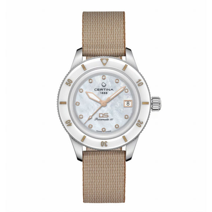 Photo: Certina Ds Ph200M Diamond White Mother of Pearl Dial Unisex Watch C0362071810600