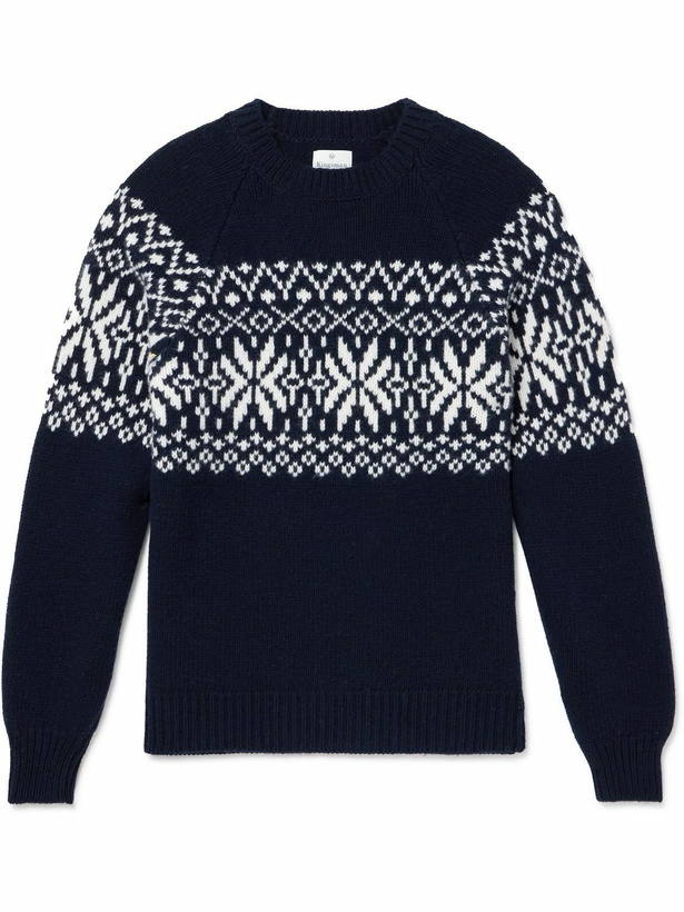 Photo: Kingsman - Fair Isle Wool Sweater - Blue
