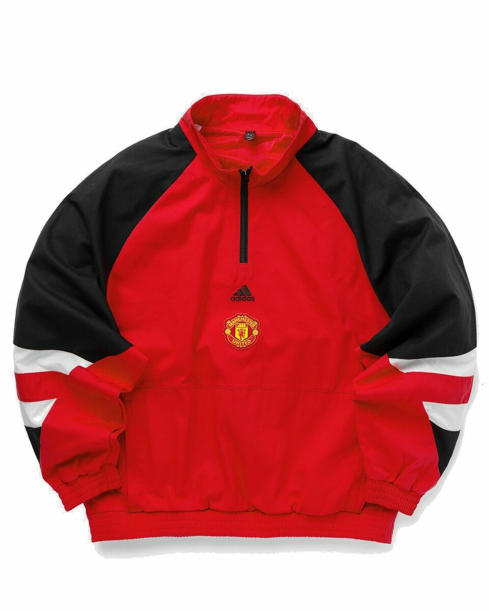 Photo: Adidas Manchester United Icon Top Red - Mens - Half Zips|Team Sweats
