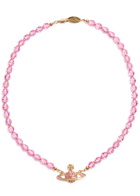 Vivienne Westwood Messaline orb Beaded Choker - Pink - One Size