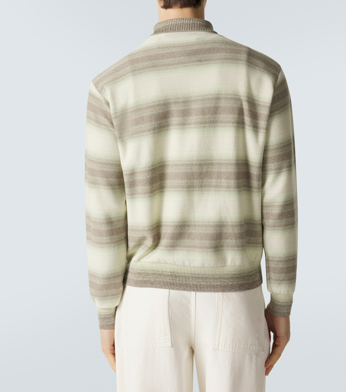 Auralee Striped cotton and silk cardigan Auralee