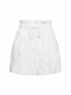 ISABEL MARANT Hidea Embroidered Poplin Shorts