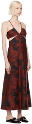 BITE Red & Black Aquilone Midi Dress