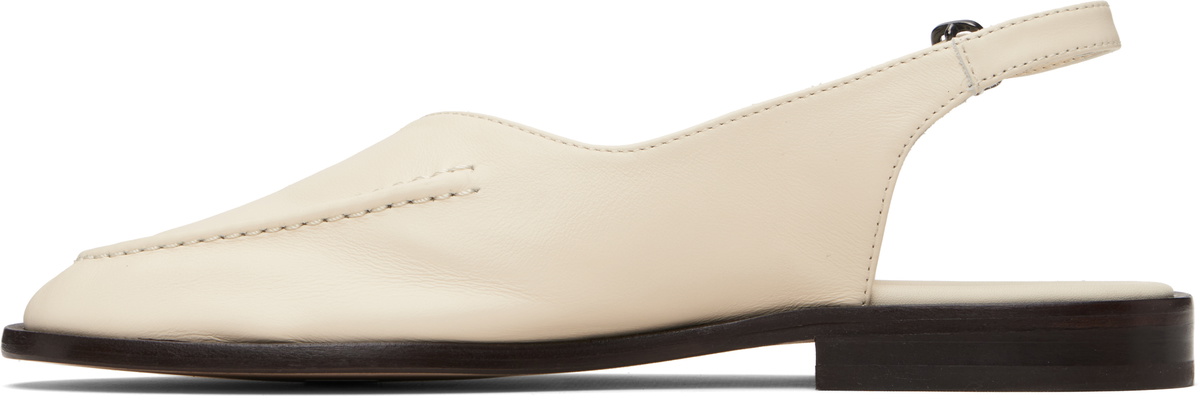 HEREU Off-White Juliol Slingback Flats