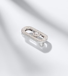 Messika So Move 18kt white gold brooch with diamonds