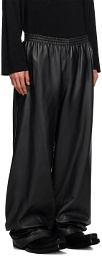 Balenciaga Black 3B Sports Icon Leather Pants