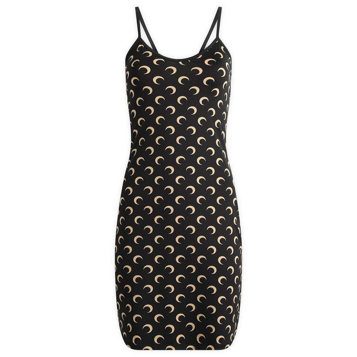 Marine Serre Women's Moon Printed Mini Dress in Inverse Tan