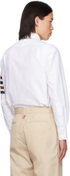 Thom Browne White 4-Bar Shirt