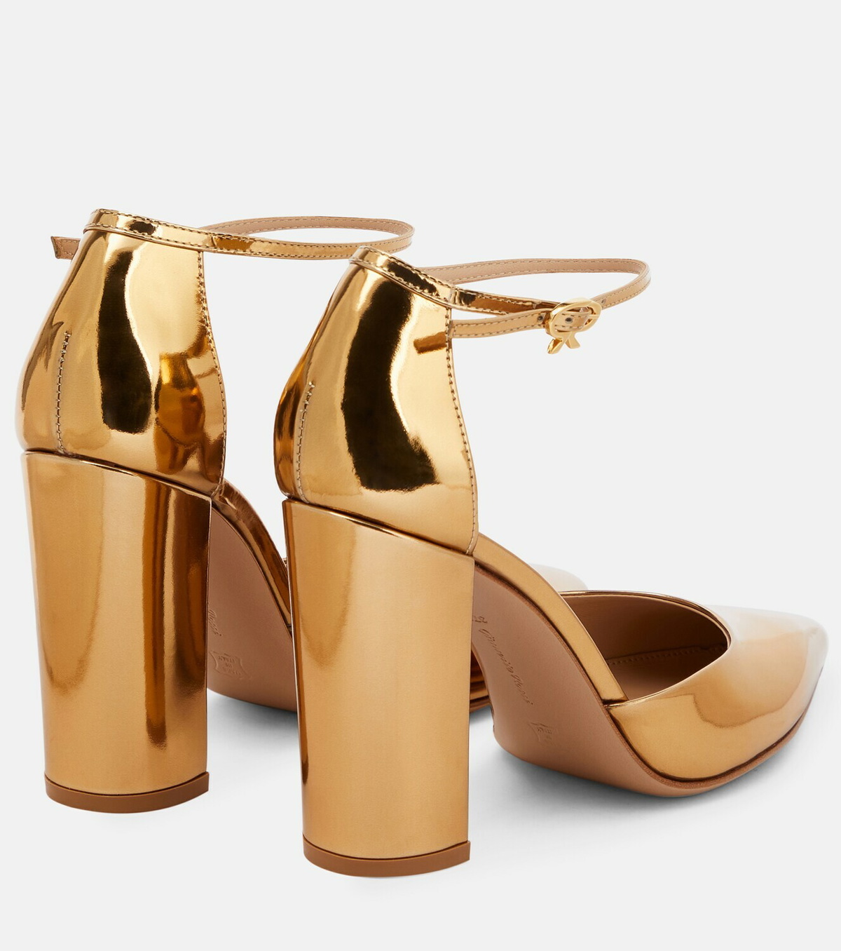 Gianvito Rossi Piper 100 metallic leather pumps Gianvito Rossi