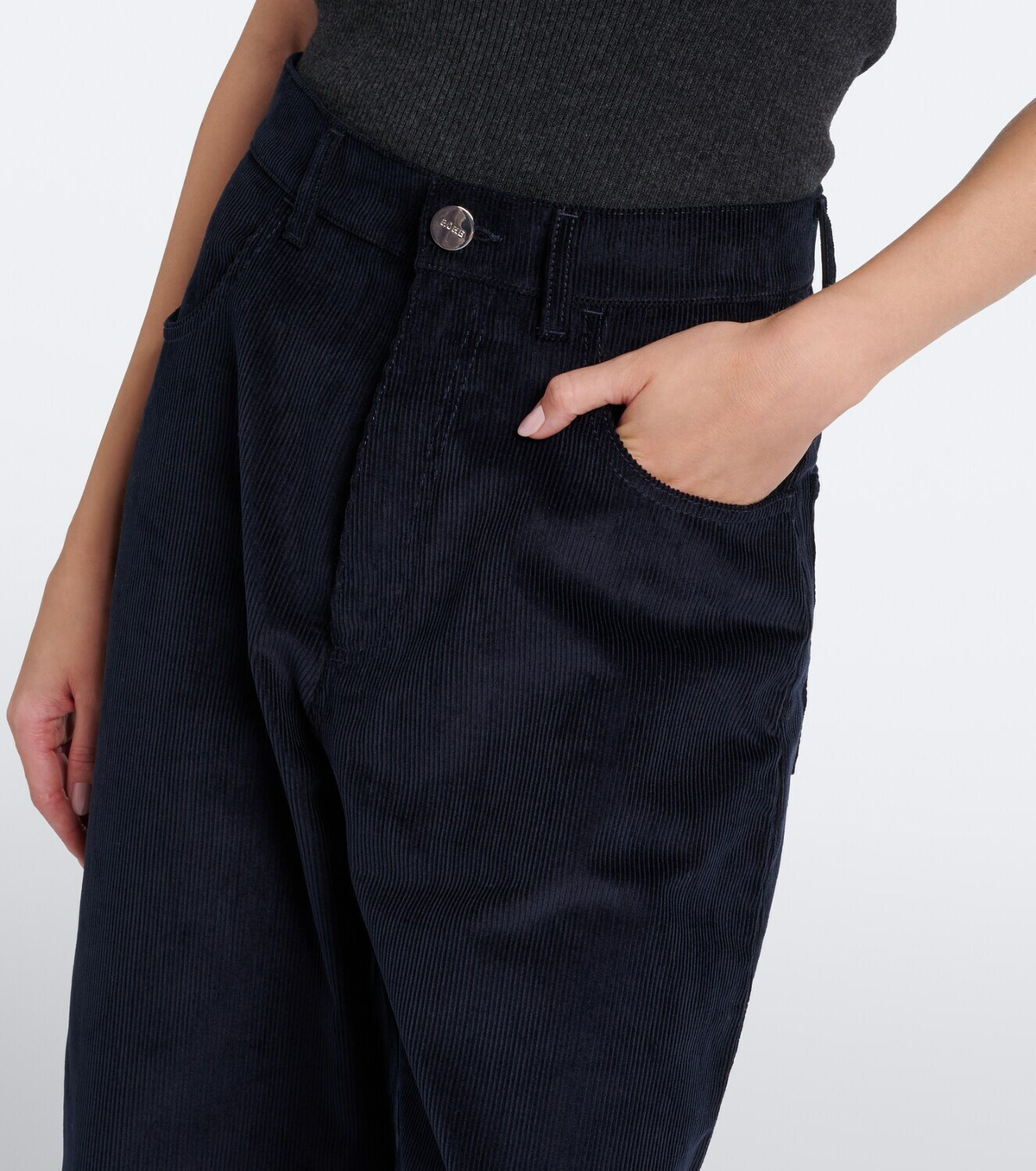 Róhe Berber cotton corduroy barrel-leg pants