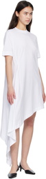 Loulou de Saison White IGARI Asymmetric T-shirt Midi Dress