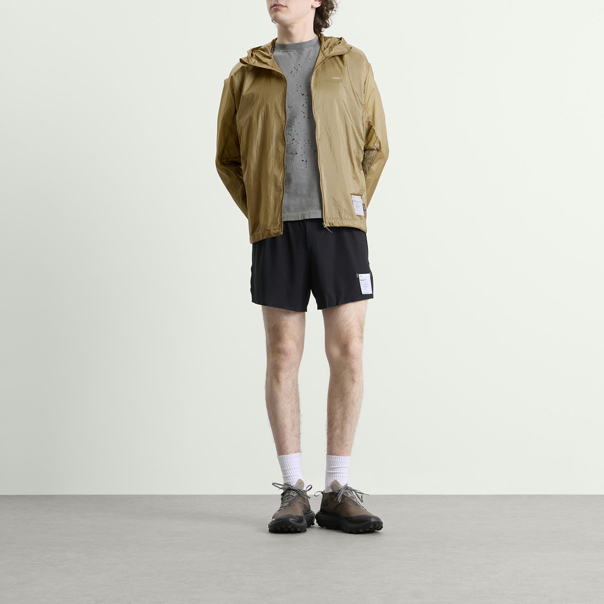 Satisfy Men's Pertex Diamond Fuse Windbreaker in Falcon